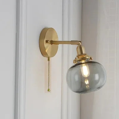 Glass Ball Wall Sconce Modern Wandlamp Stair Light for Bedroom Bathroom Mirror