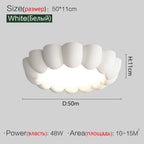 Cream Wind Bedroom Ceiling Lights - Full Spectrum Internet Celebrity Design