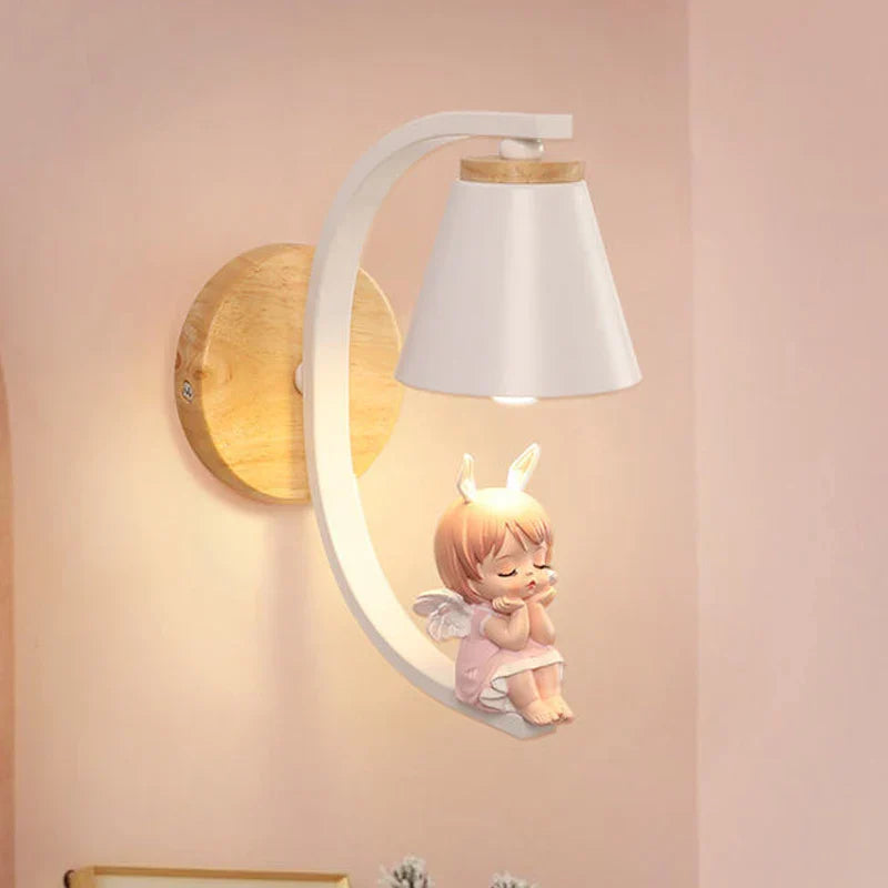Angel Girl Bedroom Wall Sconces LED Light Fixtures