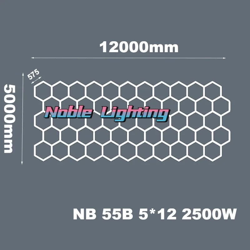 Honeycomb LED Ceiling Light for Car Showroom and Workshop