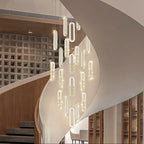 Luxury Crystal LED Chandelier for Staircase and Living Room