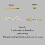 Luxury Steel Pendant Chandelier Dimmable LED Luminarias