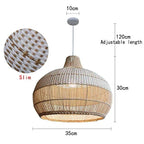 Rattan Chandelier: Handmade Nordic & Retro Lighting for Japanese Restaurant & Tea Room
