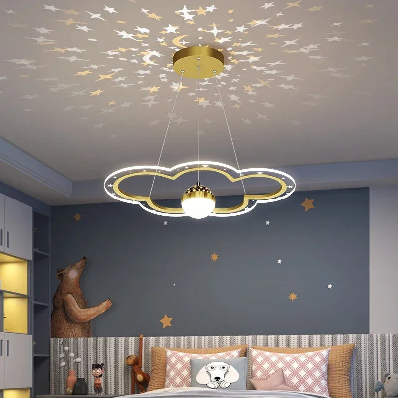 Starry Sky Kids Chandelier Light for Bedroom Study Room Decoration