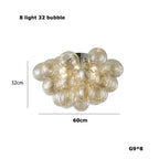 Modern Colour Bubble Chandelier for Living Room Bedroom Decor, Industrial Pendant Lighting