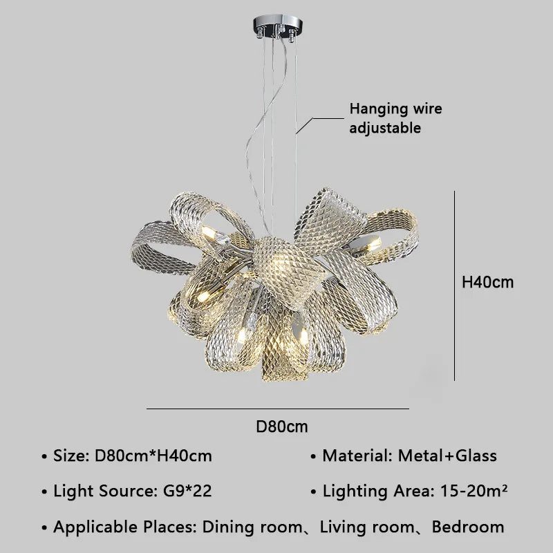 Luxury Glass Pendant Chandelier - Modern Minimalist Living Room Lighting Fixtures