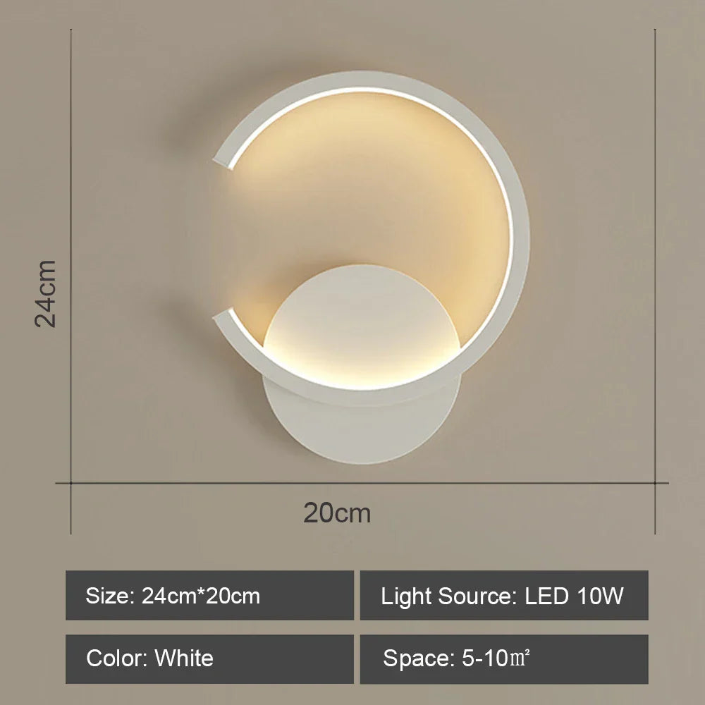 Nordic Acrylic LED Wall Sconce for Bedroom Restaurant Hallway