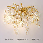 Crystal LED Wall Light Sconces for Living Room Bedroom, Modern Interior Wall Lamp