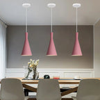 Nordic Pink Chandelier LED Pendant Light Modern Minimalist Ceiling Lamp