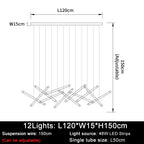 Modern Tube Design LED Chandelier - Gold/Chrome/Black Luxury Home Decor & Kitchen Lighting