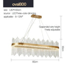 Crystal Rod Round Chandelier: Modern Nordic Light for Living Room, Bedroom, Dining Room, Kitchen