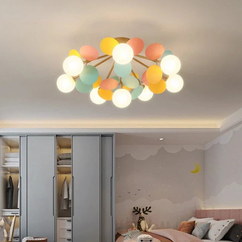 Frost Glass Ceiling Chandelier for Home Indoor Lighting