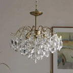Retro Crystal Chandelier Pendant Light for Home Decor Luxe Living Room Bedroom