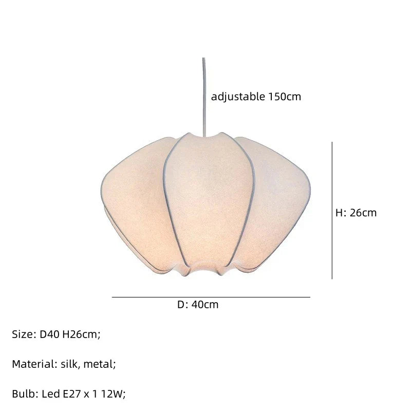 Silk Nordic E27 LED Pendant Lamps for Dining Room Minimalism Lighting