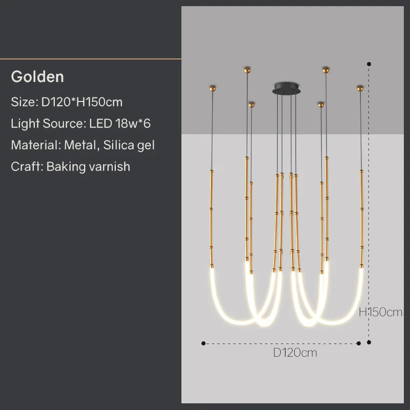 Modern Art LED Pendant Light for Bar Counter, Restaurant, and Home Decor