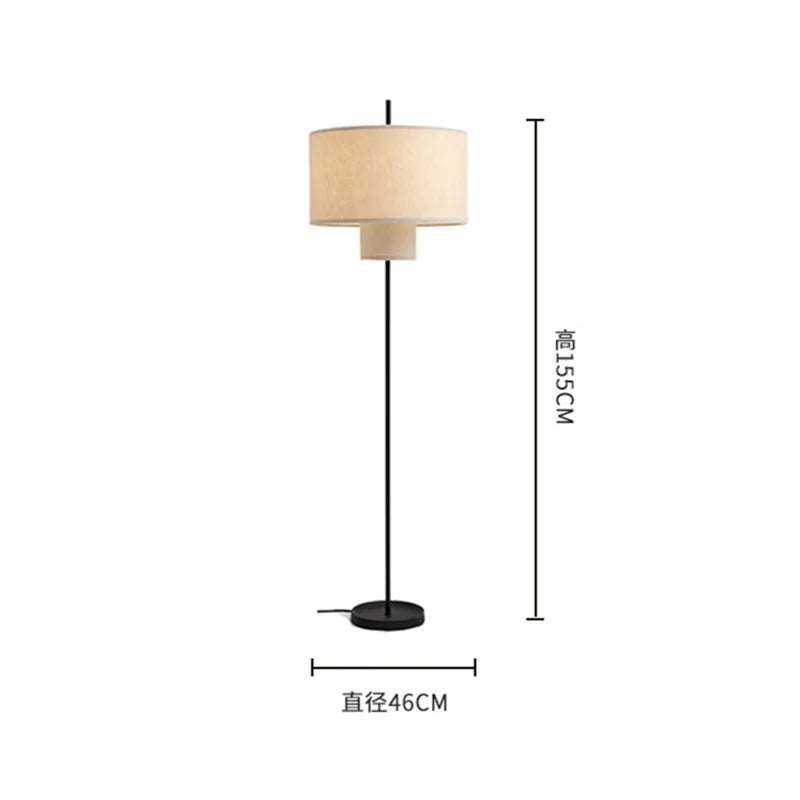 Margin Pendant Lamp Linen Lampshade for Living Room Bedroom Restaurant Hotel Loft