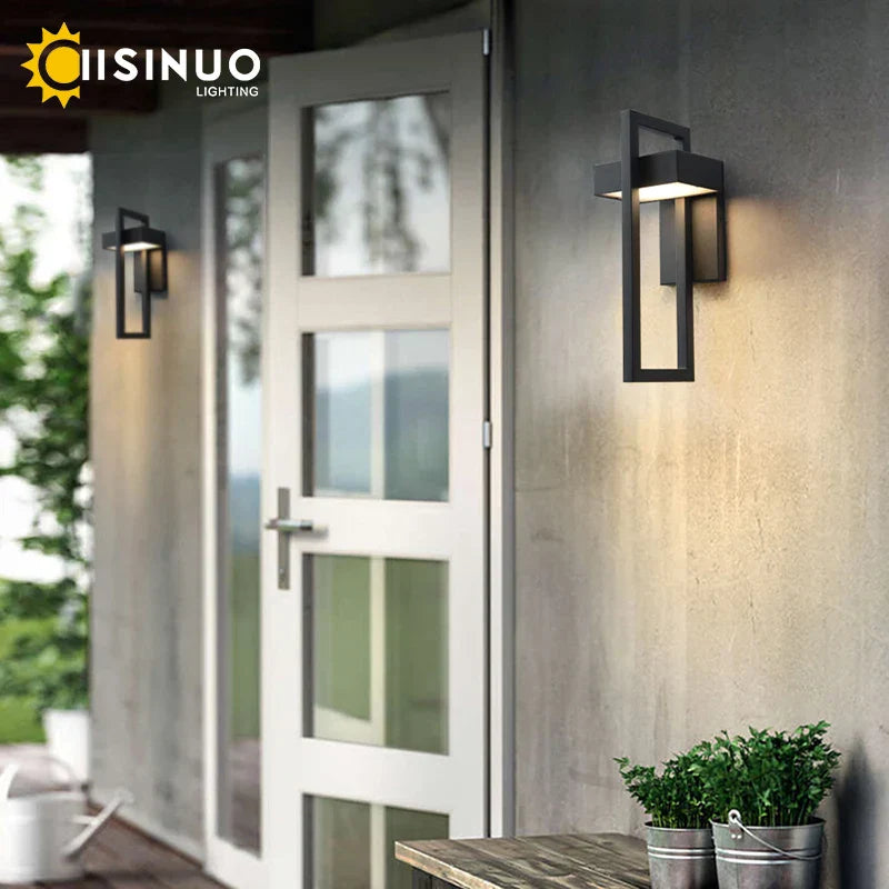 Outdoor LED Wall Light 10W Black Retro Vintage Waterproof Sconce Street Garden Luminaire