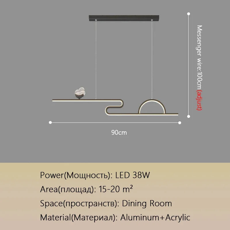 Butterfly Chandelier: Modern Minimalist Pendant Lamp for Dining Room, Study, Bar