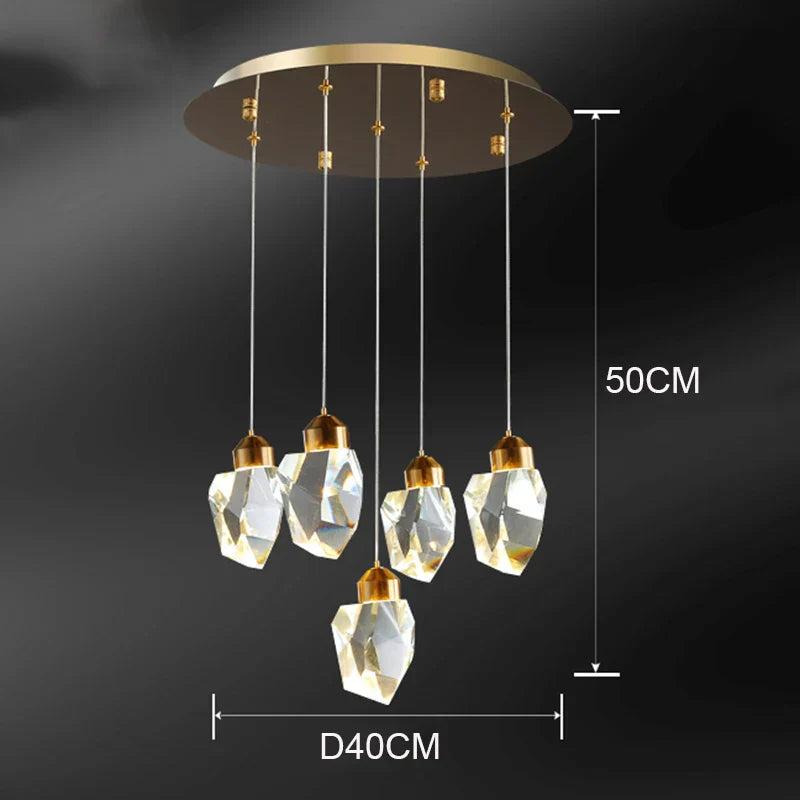 Crystal Chandelier: Luxury Pendant Light for Living and Dining Room