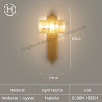 Crystal Wall Light: Minimalist Bedside Loft Wall Sconce for Living Room