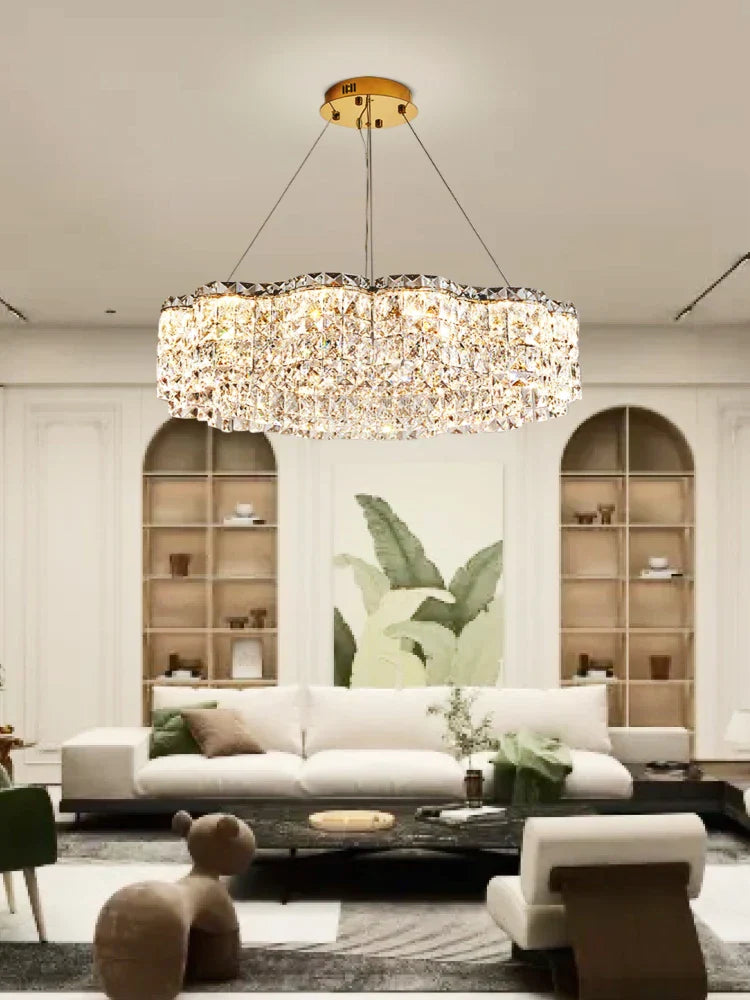 Crystal Chandelier Pendant Light, Elegant Hanging Lamp Fixture