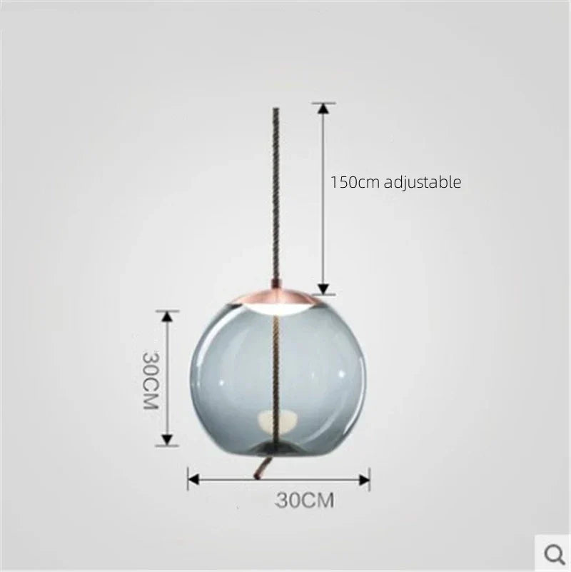 Glass LED Chandeliers for Living Room Bedroom Kitchen Pendant Lamp
