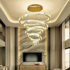 Crystal Chandelier: Modern Luxury Golden Lighting for Villa, Duplex Hall