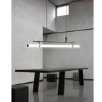 Glass Belt Chandelier: Modern Indoor Restaurant & Office LED Light