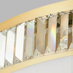 Gold Crystal Ceiling Lamp Double Layer Modern Chandelier Led Glossy Bedroom Decor