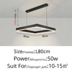 Nordic Designer Aluminum LED Chandelier for Living Room Dining Table by Afralia™