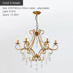 Iron Crystal Chandelier: Modern Luxury Industrial Style for Home Living/Dining Room