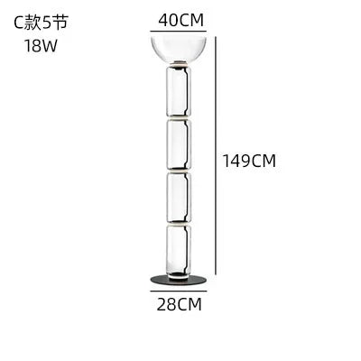 Nordic Glass LED Floor Lamp for Modern Indoor Decor