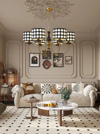 Polka Dots Chandelier: Retro Minimalist Round Pendant Lamp for Home & Restaurant