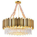 Crystal Chandelier: Elegant Villa Pendant Lights for Living Room and Bedroom