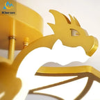 Golden Dragon LED Ceiling Lamp for Bedroom, Study, and Restaurant