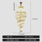 Crystal Spiral Staircase Chandelier for High-end Sales Office Hall Lighting