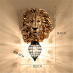Nordic Lion Wall Light: Modern Resin Lamp for Home Decor and Interior Lighting