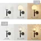 Modern Gold Glass Ball Wall Lamp Sconce for Dining Bathroom Bedroom Lighting