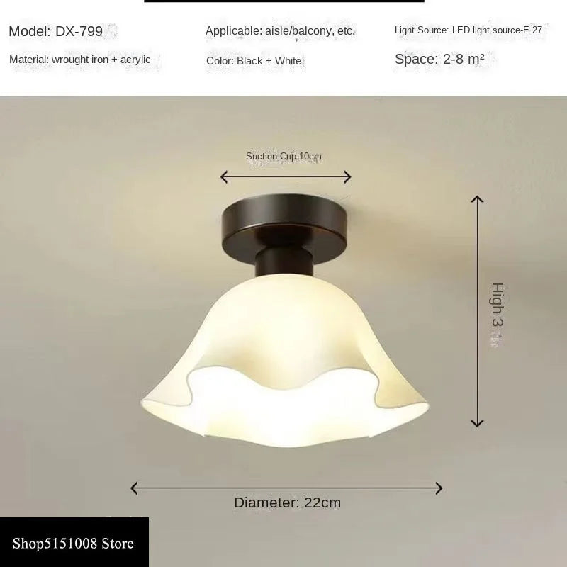 Nordic Acrylic Chandelier LED Ceiling Lamp for Aisle Corridor Balcony, E27 Fixtures