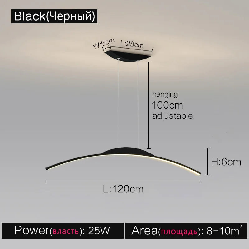 Black Line Chandelier: Elegant Salon Design, Luxury Lighting for Home and Restaurant