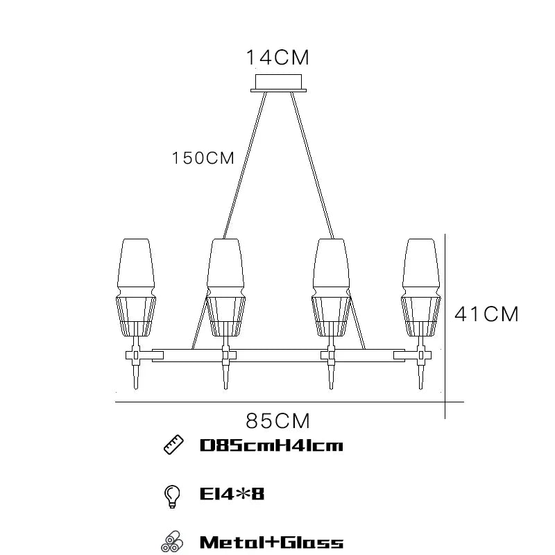 Gold Lustre Glass Chandelier: Modern Luxury Pendant for Living, Dining, Bedroom