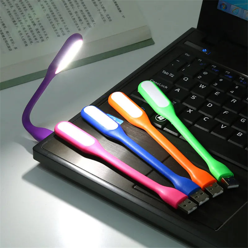 Mini LED USB Night Lamp for Laptop PC, Portable Flexible USB Book Light