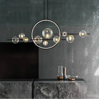 Bubble Glass Chandelier LED Dining Table Spherical Lighting