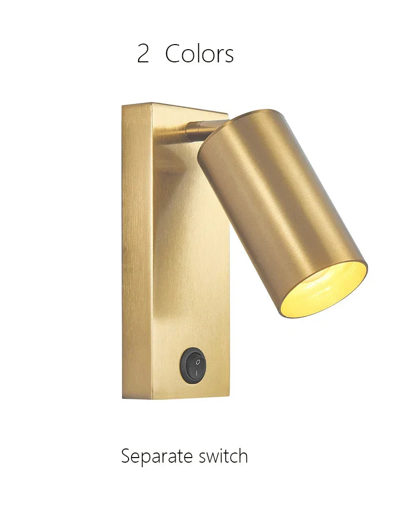 Black Brass LED Wall Sconce Lighting Fixture - Nordic Art Wall Lamp