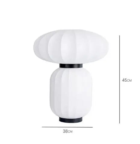 Silk Table Lamp Wabi-sabi Style for Living Room Bedroom Kitchen Dining Room