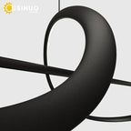 Dimmable LED Linear Chandelier Pendant for Kitchen Bedroom Dining Room