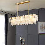 Modern Frosted Glass Ceiling Chandelier Pendant Lamp for Living Room Home Decor