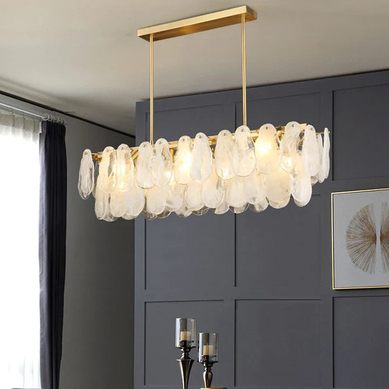 Modern Frosted Glass Ceiling Chandelier Pendant Lamp for Living Room Home Decor