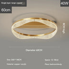Nordic Brass LED Ceiling Chandelier Light for Living Room, Bedroom, Foyer
