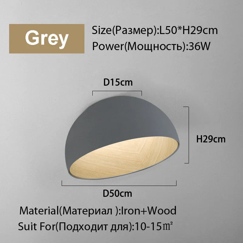 Duo Ceiling Light Kitchen Living Room Bedroom Wood Lamp Post-modern Design